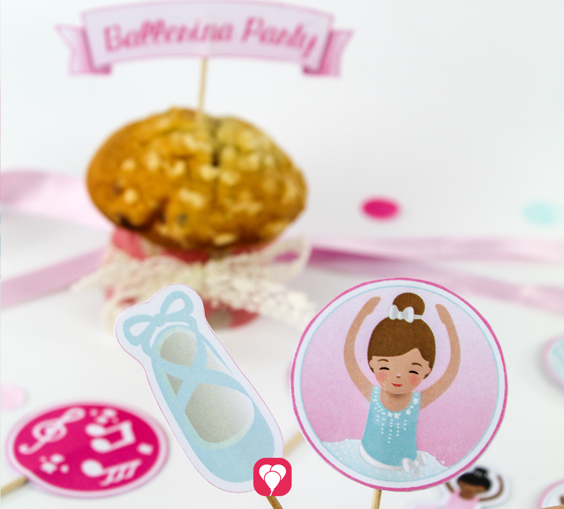 Verschiedene Motive der balloonas Ballerina Deko Picker.
