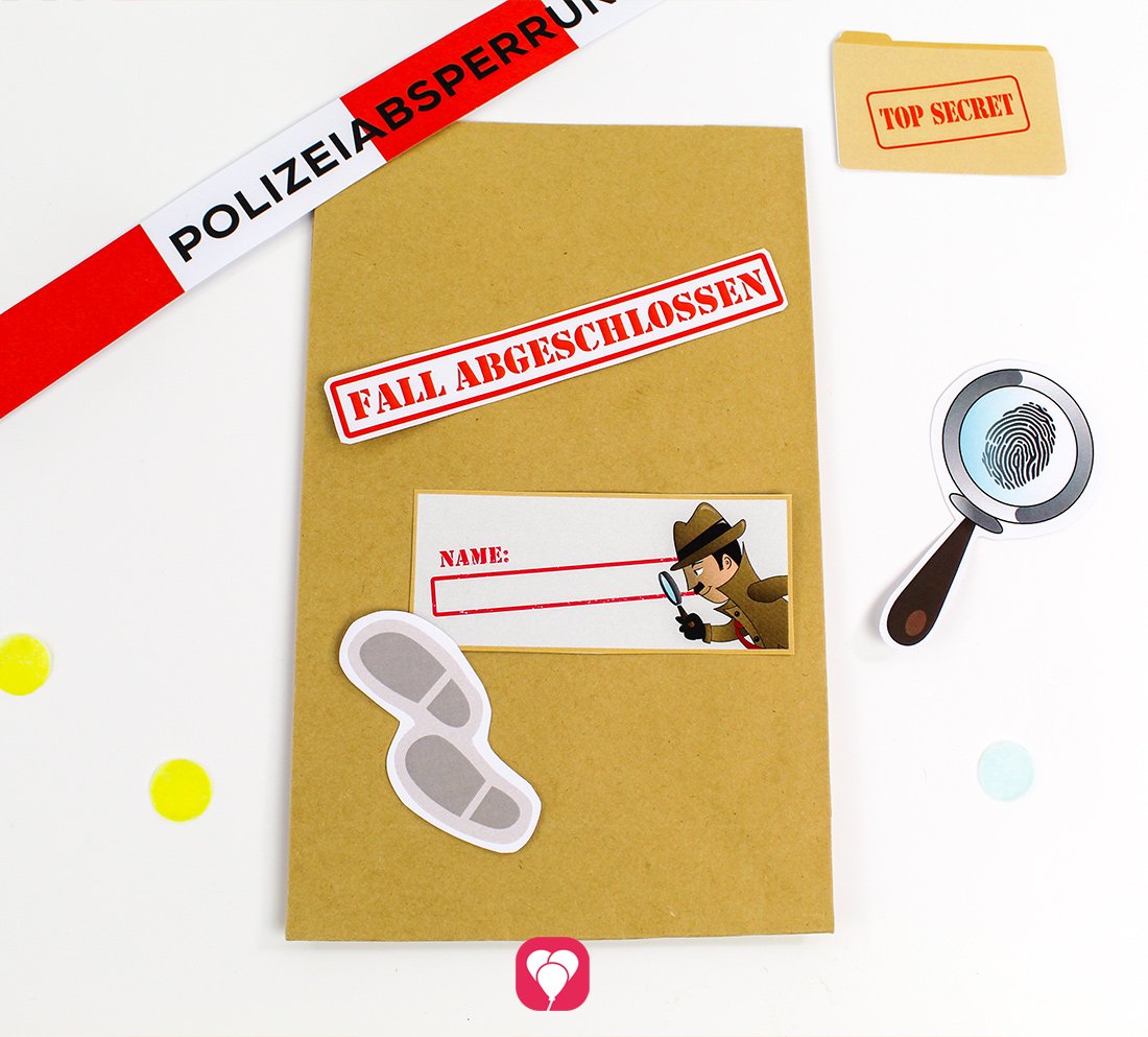 Detektiv Geschenkaufkleber