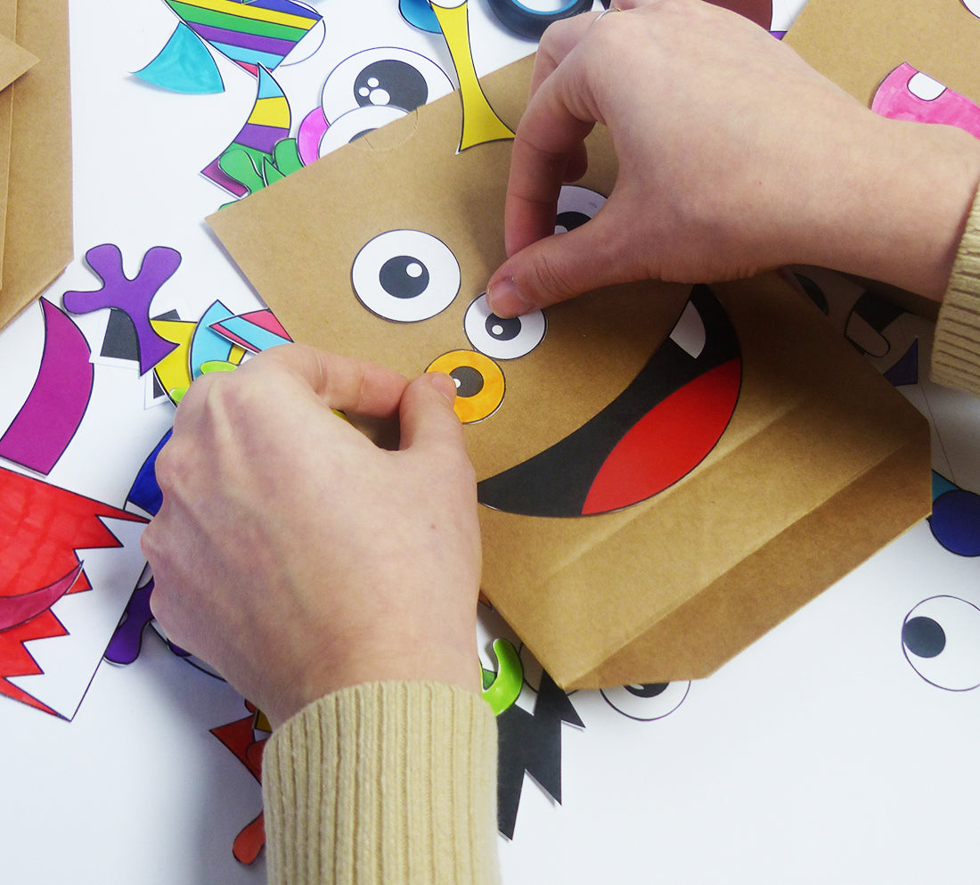 Monster Geschenkaufkleber