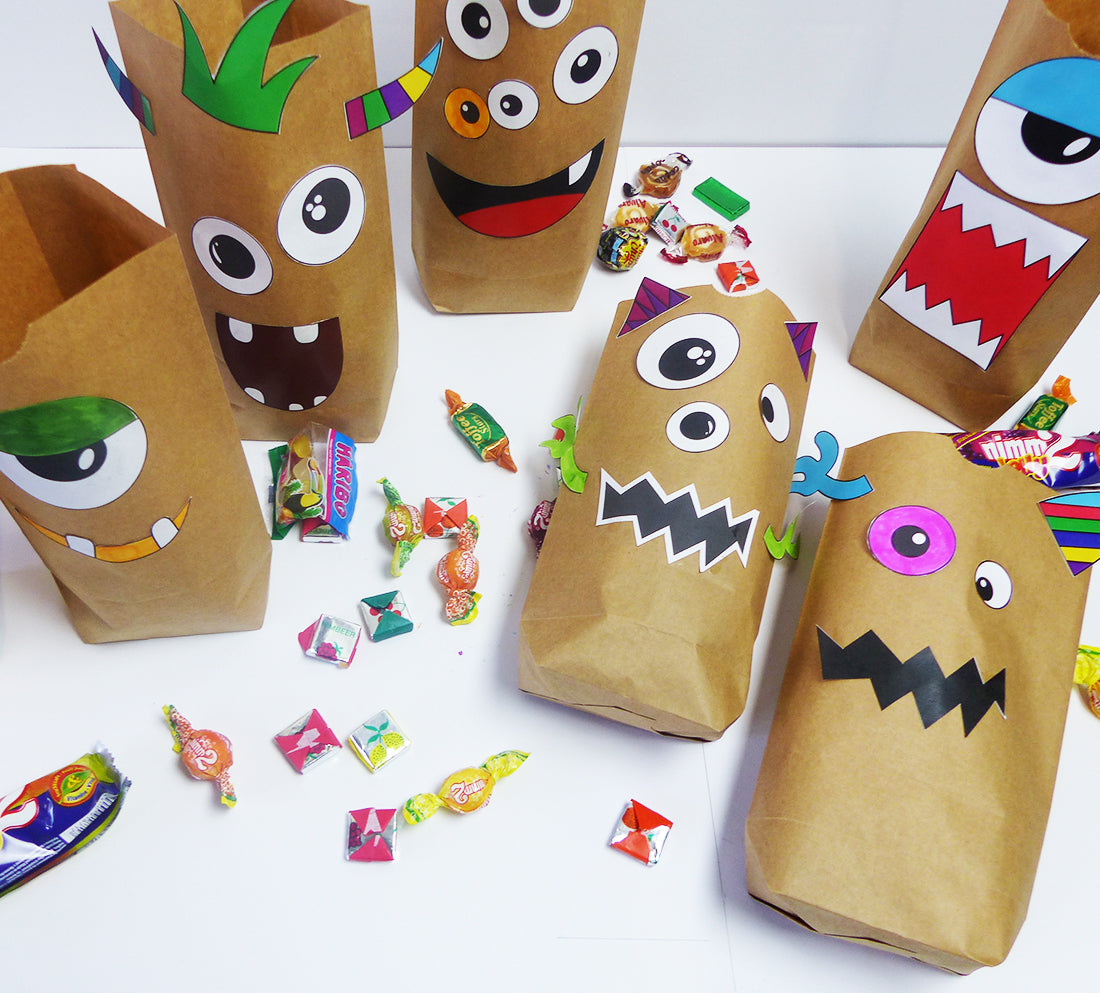 Monster Geschenkaufkleber