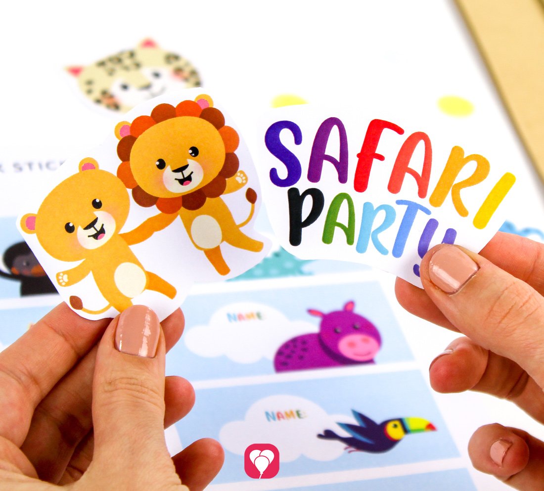 Safari Geschenkaufkleber