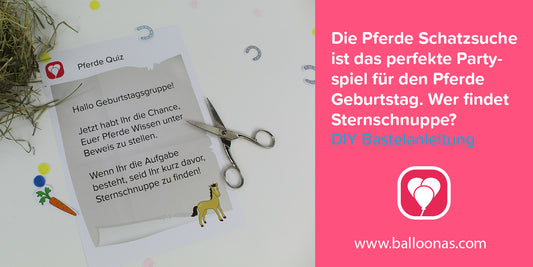 Ein Ausschnitt aus dem Pferde Quiz vom DIY Spiel Pferde Schatzsuche für den Kindergeburtstag.