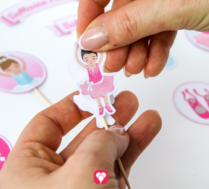Deko Picker mit dem Motiv von einer Ballerina.