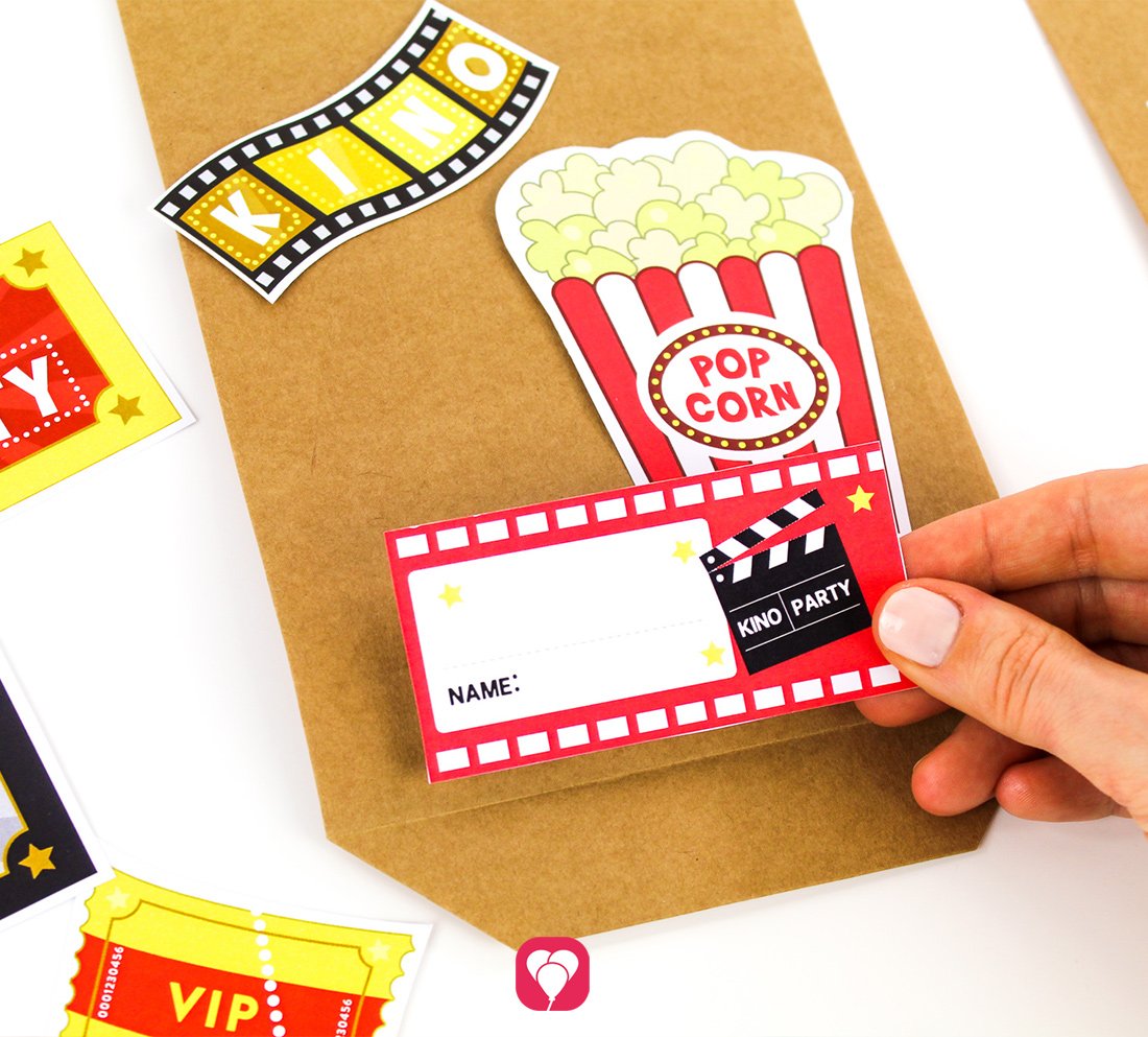 Kino Geschenkaufkleber
