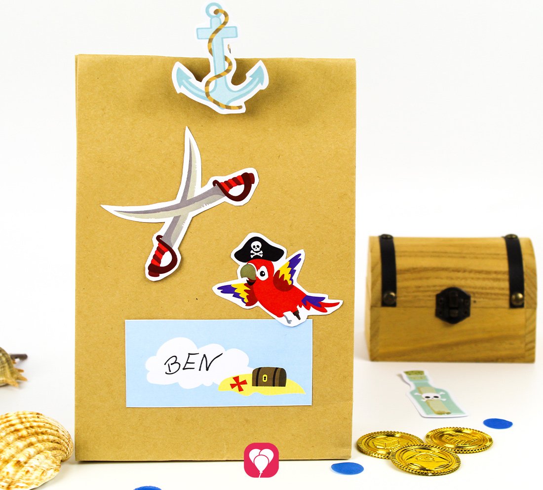 Piraten Geschenkaufkleber