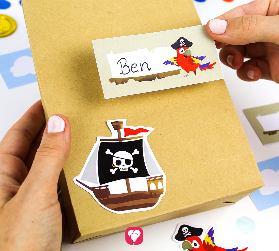 Piraten Geschenkaufkleber