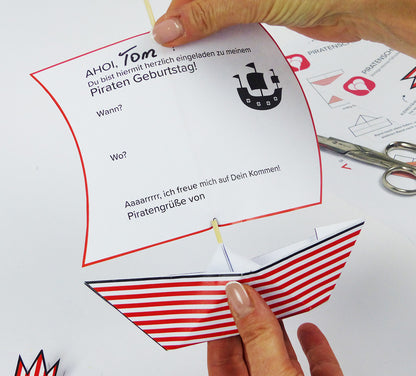 Piratenschiff Einladung