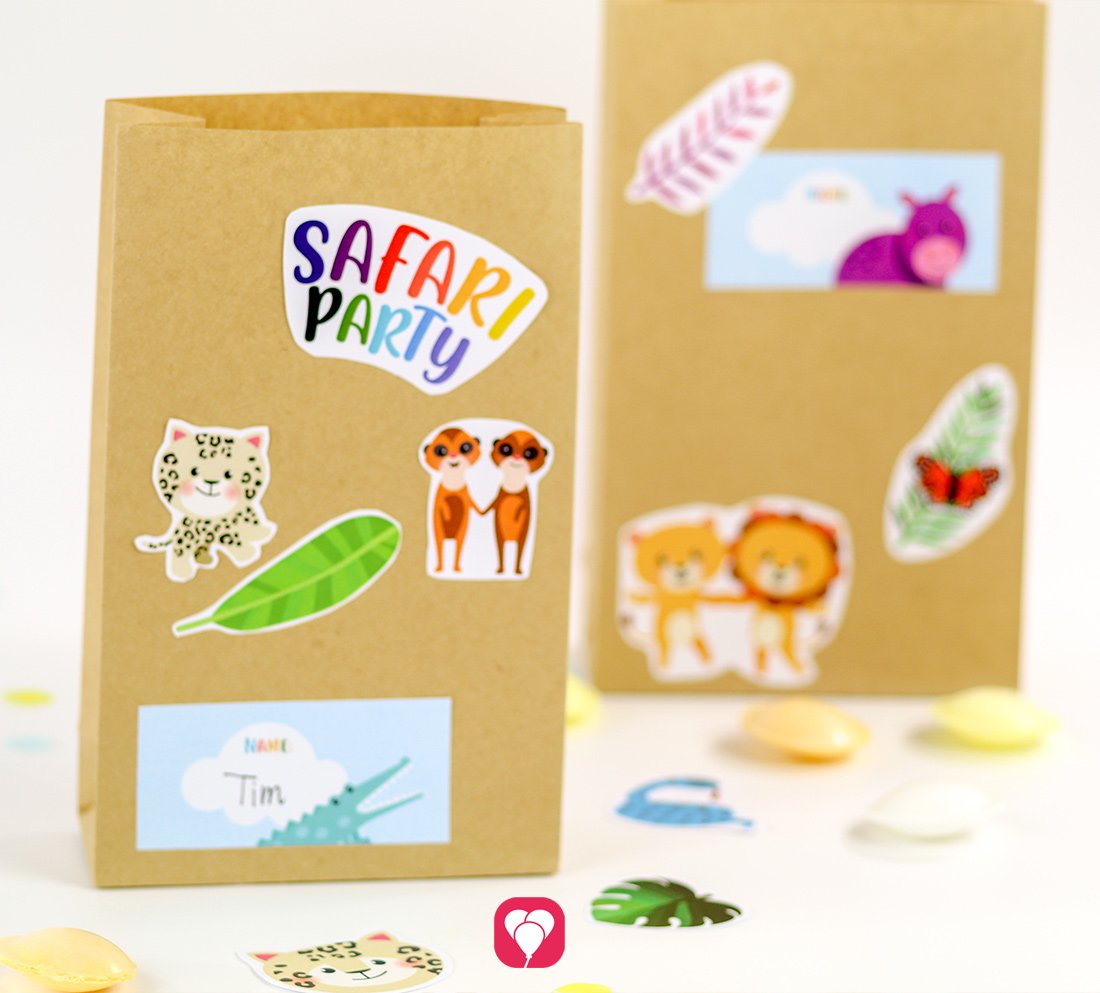 Safari Geschenkaufkleber