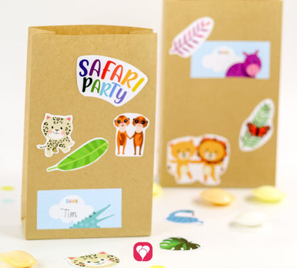 Safari Geschenkaufkleber