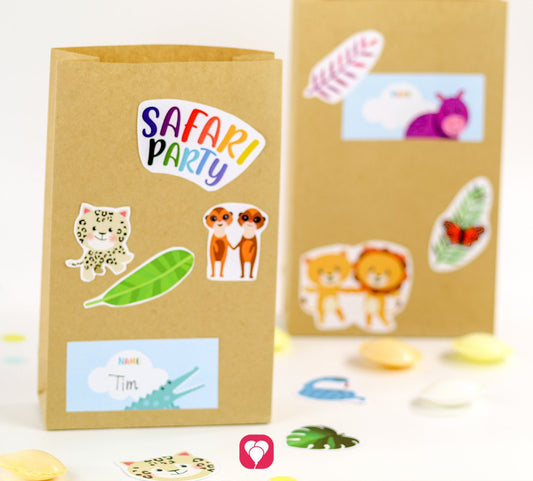 Safari Geschenkaufkleber